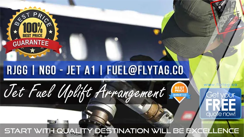 RJGG NGO JetA1 Fuel Uplift Japan